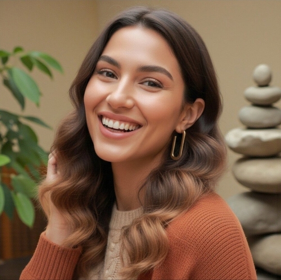 Sleek 18K Gold Plated Stainless Steel Modern U-Shape Statement Earrings - Picture 3 of 10